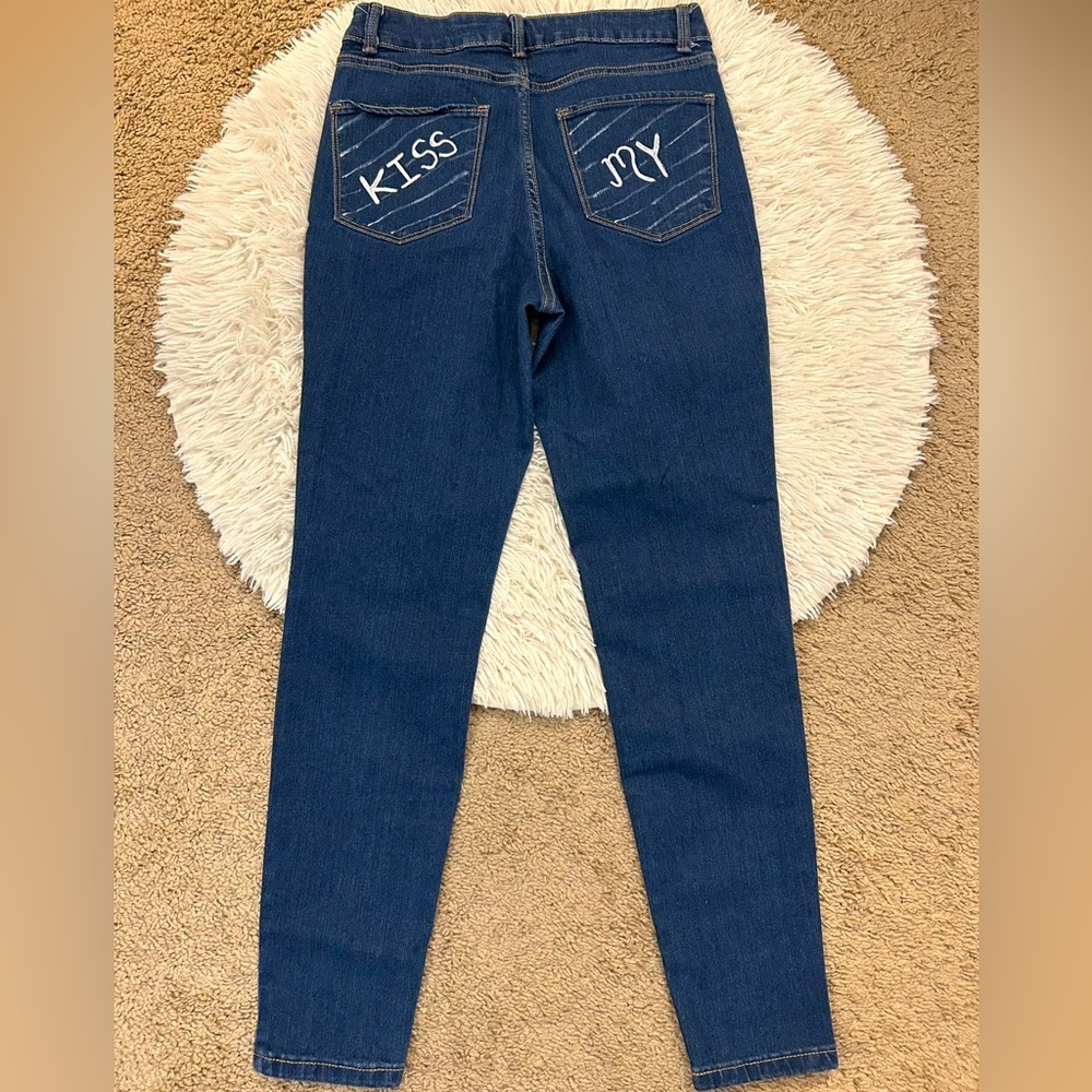 NOBO KISS MY….custom skinny jeans